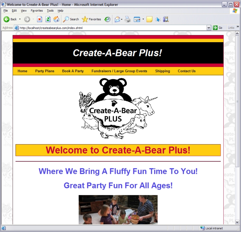 Create-A-Bear Plus! web site