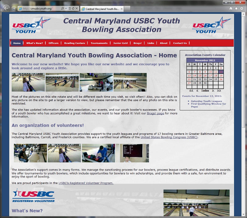 Central MD Youth Bowling Association website