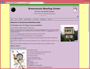 Greenmount Bowl website